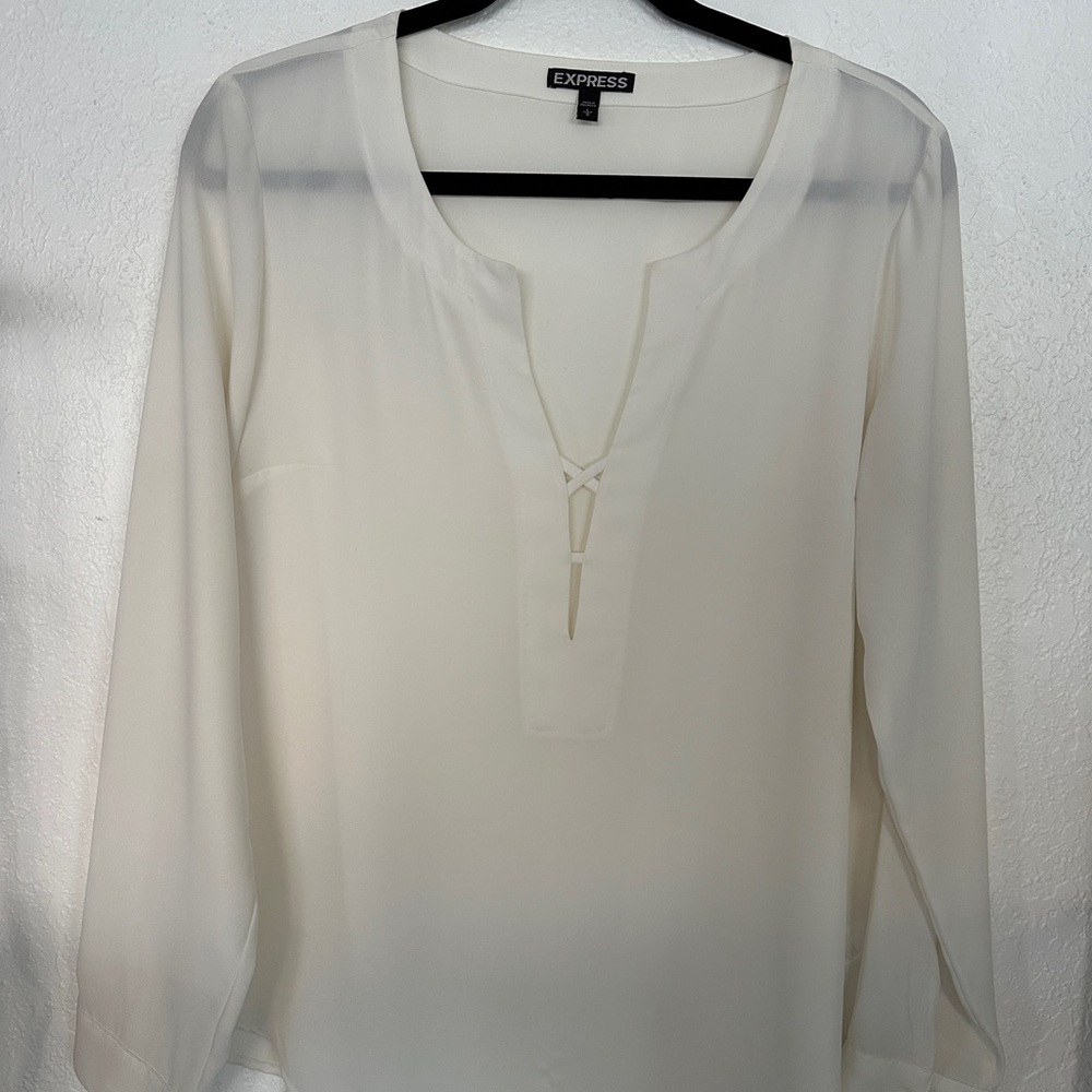 Express Women's Ivory Blouse
